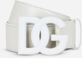 Thumbnail for your product : Dolce & Gabbana Matte nappa leather belt with crossover logo buckle
