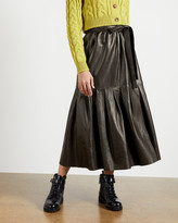 Thumbnail for your product : Ted Baker TALKER Leather Pleated Wrap Skirt