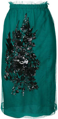 No.21 embellished midi skirt