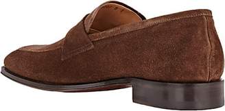 Barneys New York Men's Suede Apron-Toe Loafers - Dk. brown