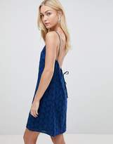 Thumbnail for your product : ASOS Tall DESIGN Tall Low Back Mini Sundress in Heart Broderie