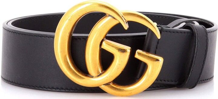 GUCCI GG Marmont Belt Leather Wide 80