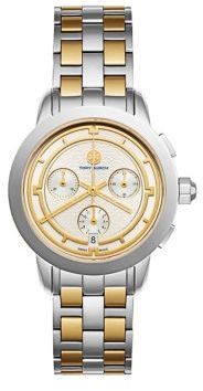 Tory Burch Tory Chronograph Two-Tone Stainless Steel Bracelet Watch