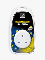 Thumbnail for your product : Go Travel USB UK to EU Travel Adaptor