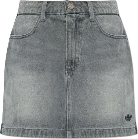 adidas Adicolor 3-Stripes Denim Mini Skirt