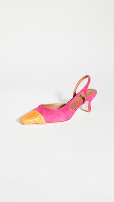 fuchsia slingback shoes