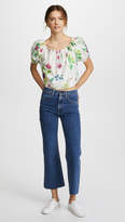 Thumbnail for your product : MDS Stripes Cropped Peasant Top