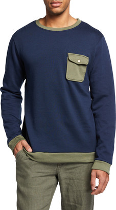 Onia Men's Hudson Contrast Crewneck Sweater