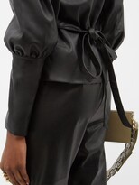 Thumbnail for your product : Aje Idyllic Recycled Faux-leather Top - Black