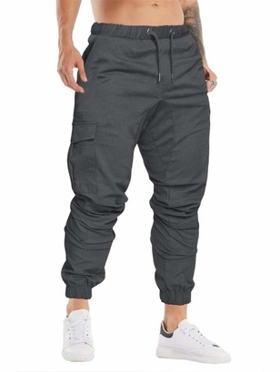Cindeyar Mens Casual Trousers Cargo Pants Sweatpants Slim Fit Jogger Pant Chino Trousers 