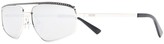 Thumbnail for your product : Moschino Square-Frame Metallic-Tone Sunglasses