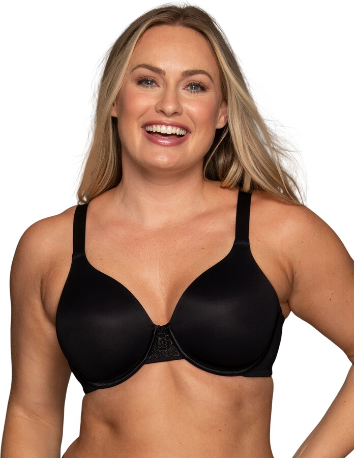 Vanity Fair Lingerie Women’s Full Figure Beauty Back Smoothing Bra, 4 Way Stretch Fabric, Lightly Lined Cups, Style 76380