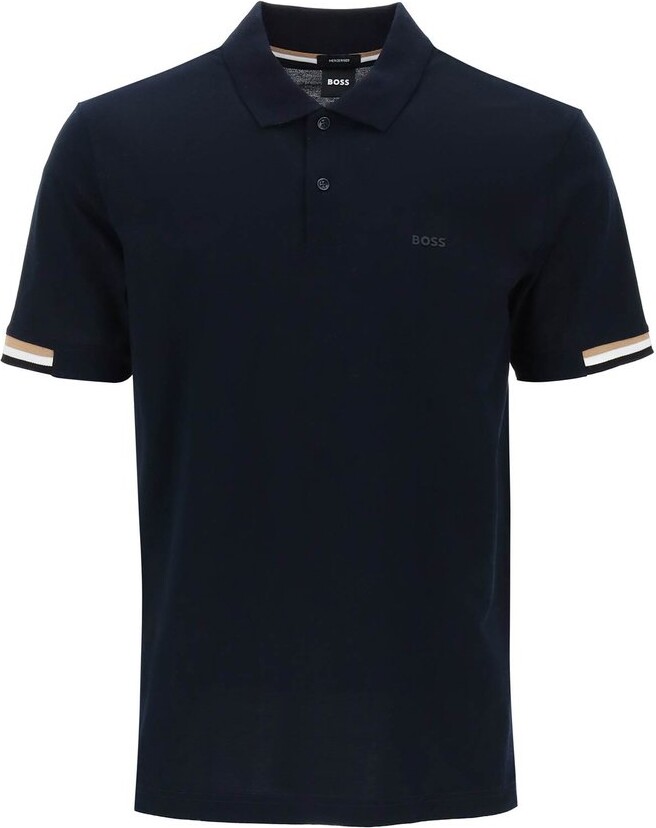 Boss Hugo Boss Rubberized Logo Regular-Fit Polo Shirt