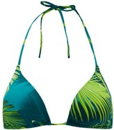 Thumbnail for your product : Versace Jungle-print Triangle Bikini Top - Green Print