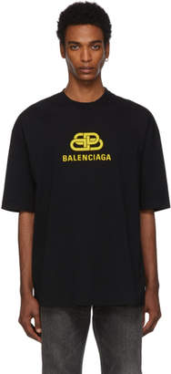 Balenciaga Black and Yellow BB T-Shirt