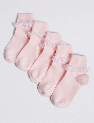 Marks and Spencer 5 Pairs of Frill Ankle Socks