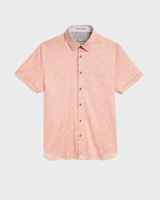 Ted Baker LENGTHN Short sleeved tropical print shirt