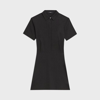 Theory｜DRESSES (Short-Sleeve A-Line Dress in Good Linen Theory Short-Sleeve A-Line Dress in Good Linen - ShopStyle