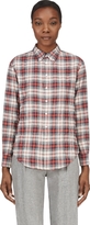 Thumbnail for your product : Band Of Outsiders Red Flannel Plaid Shirt