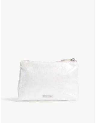 Skinnydip Pearlescent faux-leather make-up bag