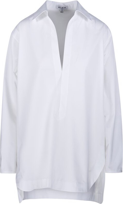 Alaia Tunic Poplin Shirt Dress