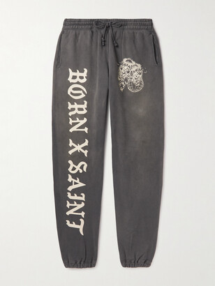 SAINT Mxxxxxx + Born X Raised Tapered Printed Cotton-Jersey