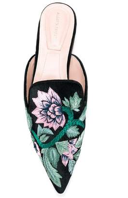 Alberta Ferretti embroidered floral mules