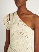 Thumbnail for your product : Tabula Rasa - Tuva Hand Macrame Silk And Wool Blend Dress - Womens - Cream