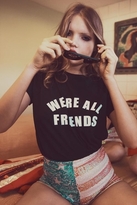 Thumbnail for your product : Wildfox Couture We're All Friends Retro Raglan in Clean Black