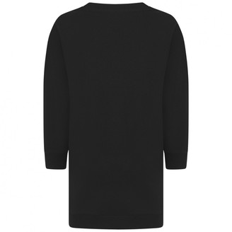 Moschino MoschinoGirls Black Shoe Print Fleece Dress