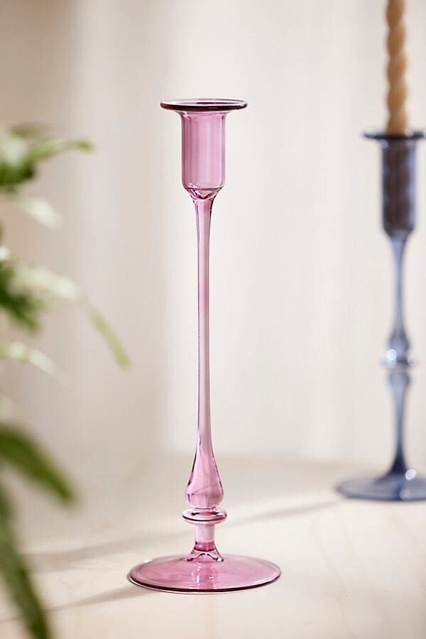 Egyptian Glass Spindle Taper Holder