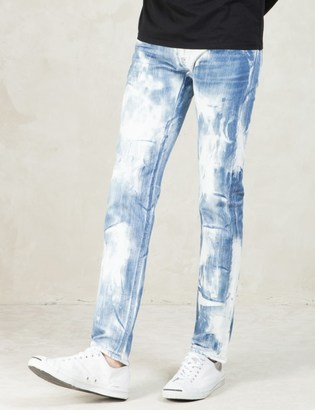 Factotum Blue Bleached Wash Jeans