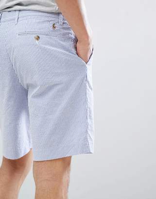 Polo Ralph Lauren Seersucker Stripe Chino Shorts With Multi Polo Player
