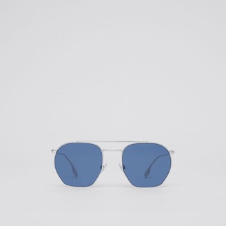 burberry geometric frame sunglasses