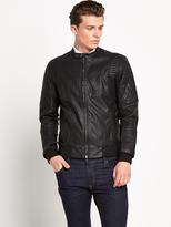Thumbnail for your product : River Island Mens Quilted Panel Biker Jacket