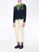 Thumbnail for your product : Gucci Wool sweater with tiger