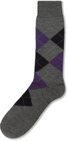 Thumbnail for your product : Pantherella Argyle Merino Wool-Blend Socks
