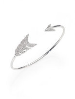 Thumbnail for your product : Jade Jagger Diamond & Sterling Silver Arrow Cuff Bracelet