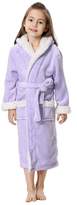 Thumbnail for your product : FLYCHEN Girls' Hooded Robe Bath Spa Fleece Loungewear Nightgown