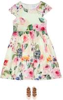 Thumbnail for your product : Rachel Riley Floral stretch-cotton dress