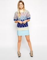 Thumbnail for your product : ASOS COLLECTION Mohair Sweater In Hexagon Pattern