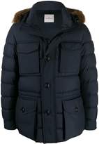 Thumbnail for your product : Moncler Augert padded fur-trimmed hood coat