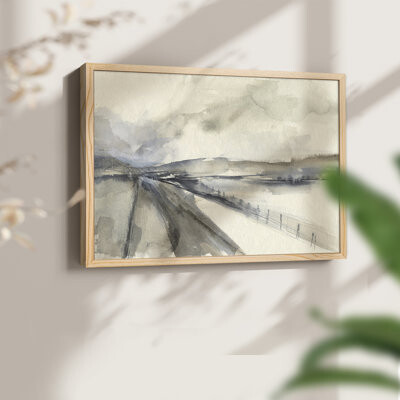 Wrought Studio Vanishing Pathway I -Framed Print - Restickable