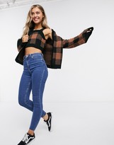 Thumbnail for your product : ASOS DESIGN knitted cami in check pattern