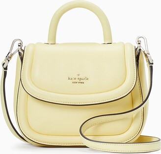 Kate Spade New York Leather Crossbody Bag - Yellow Crossbody Bags, Handbags  - WKA349845