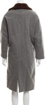 Rachel Comey Shearling-Trimmed Wool Coat