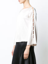 Thumbnail for your product : Alice + Olivia button-down sleeve blouse