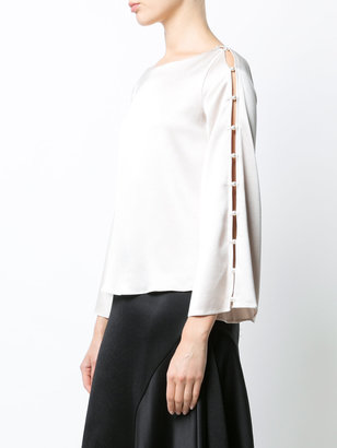 Alice + Olivia button-down sleeve blouse