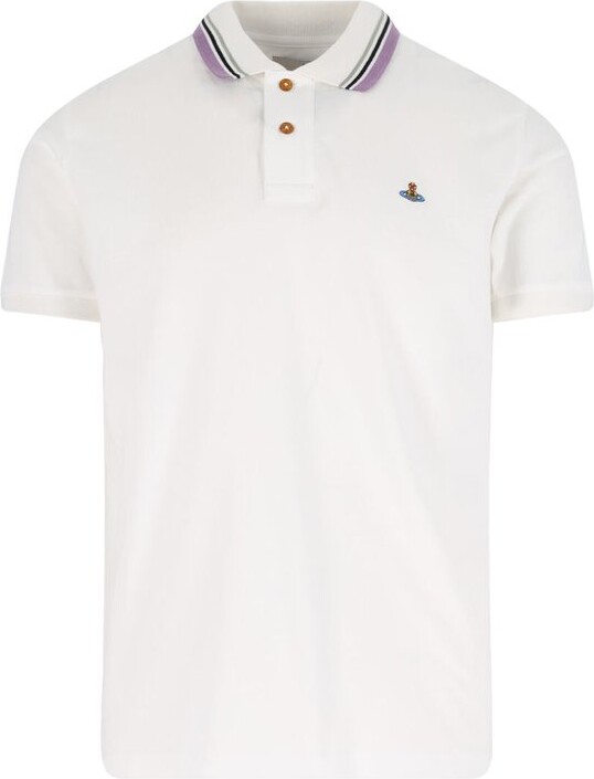 Vivienne Westwood Short Sleeved Orb-Embroidered Polo Shirt