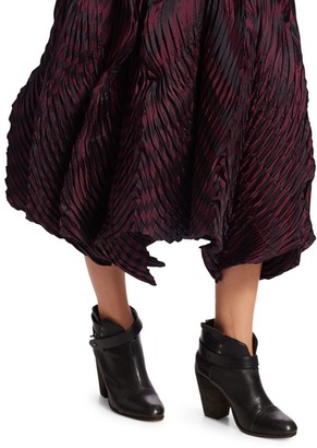 Issey Miyake Winding Pleats Midi Skirt